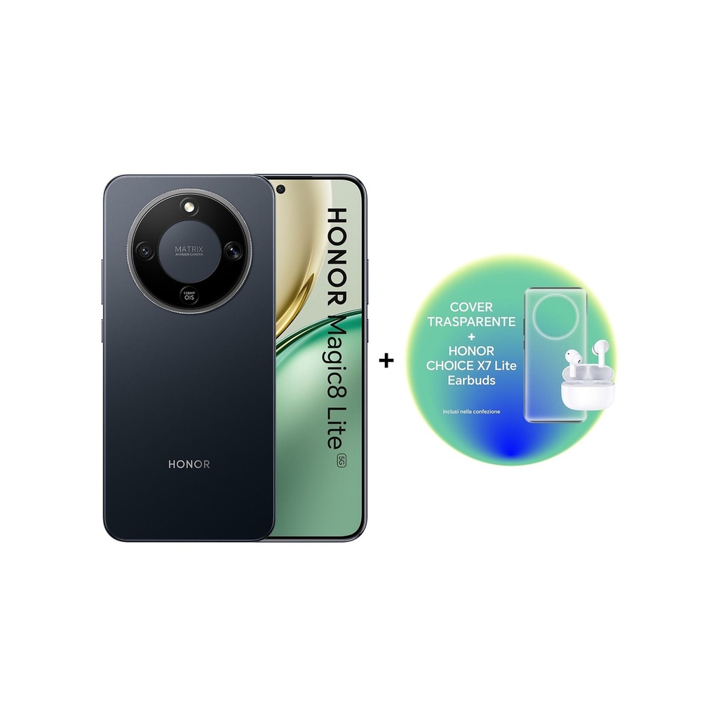 HONOR Magic8 Lite 5G Midnight Black 8/256 + Earbuds X7 Lite - FASTWEB