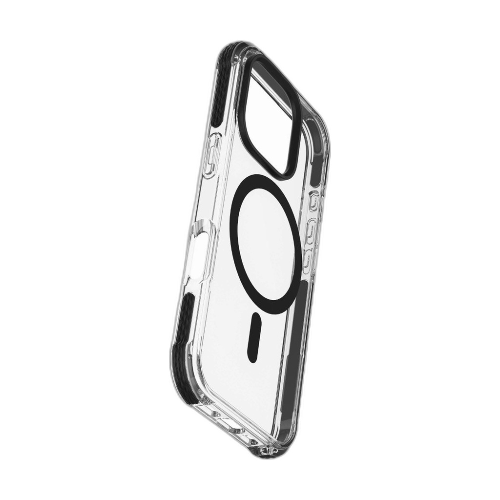 Cellularline Cover trasparente MAG Black Stand iPhone 16