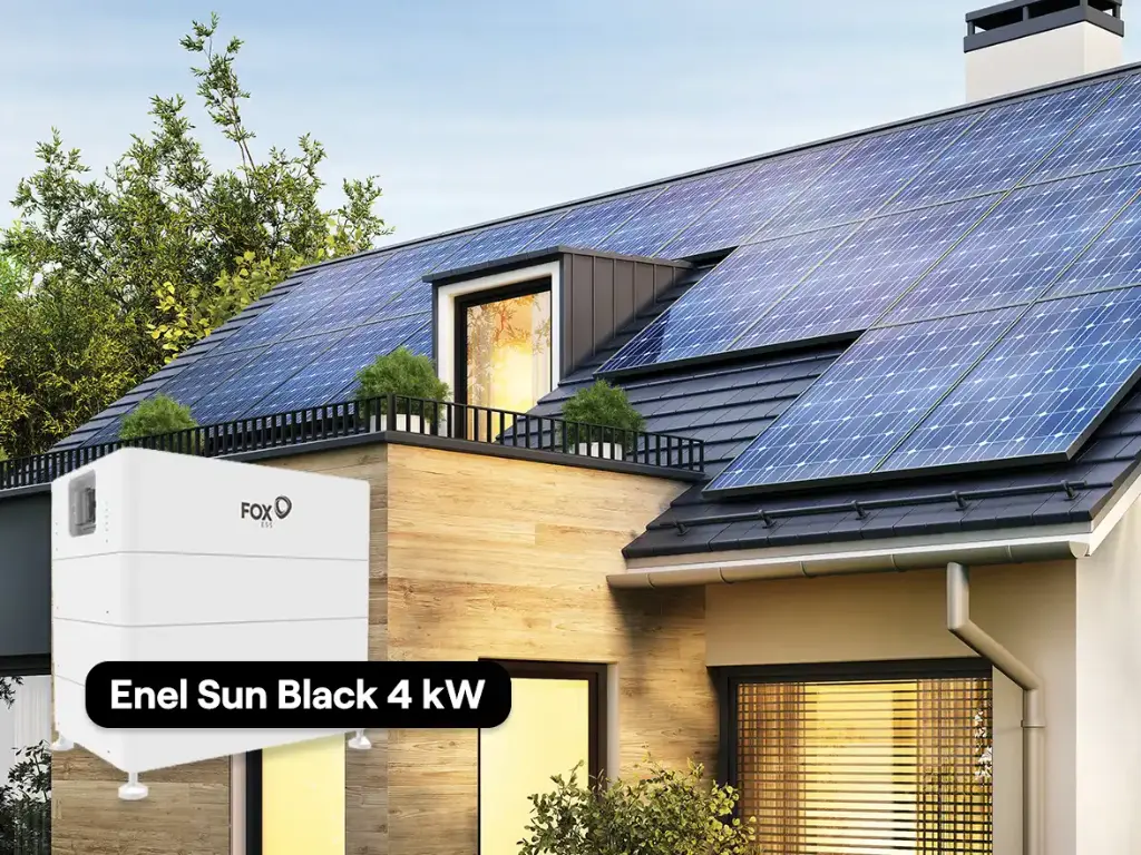 Fotovoltaico ENEL 4 kW e sistema di accumulo da 8,7 kWh SUN Black Edition INSTALLAZIONE CHIAVI IN MANO